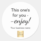 Klant winkelen bedrijf logo wrapping ronde sticker (Voorkant)