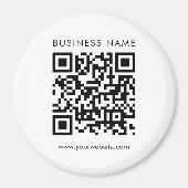 Klant Zakelijke QR Code Logo Tekst Sjabloon Groot Magneet (Voorkant)