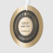 KLANTAFDRUKDIJMEDAL Gold #1 Champion EDITABLE Ornament (voorkant)