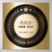 KLANTAFDRUKDIJMEDAL Gold #1 Champion EDITABLE Poster (Voorkant)