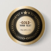 KLANTAFDRUKDIJMEDAL Gold #1 Champion EDITABLE Ronde Button 7,6 Cm (Voorkant)