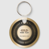 KLANTAFDRUKDIJMEDAL Gold #1 Champion EDITABLE Sleutelhanger (Voorkant)