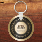 KLANTAFDRUKDIJMEDAL Gold #1 Champion EDITABLE Sleutelhanger (Voorkant)