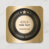 KLANTAFDRUKDIJMEDAL Gold #1 Champion EDITABLE Vierkante Visitekaartje (Voorkant)