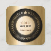 KLANTAFDRUKDIJMEDAL Gold #1 Champion EDITABLE Vierkante Visitekaartje (Achterkant)