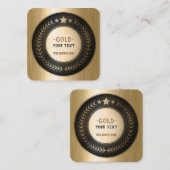 KLANTAFDRUKDIJMEDAL Gold #1 Champion EDITABLE Vierkante Visitekaartje (Voorkant / Achterkant)