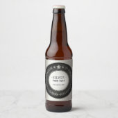 KLANTAFDRUKDIJMEDAL Silver Champion EDITABLE Bier Etiket (Voorkant)