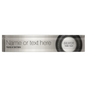 KLANTAFDRUKDIJMEDAL Silver Champion EDITABLE Naambordje