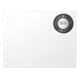 KLANTAFDRUKDIJMEDAL Silver Champion EDITABLE Notitieblok