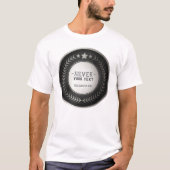 KLANTAFDRUKDIJMEDAL Silver Champion EDITABLE T-shirt (Voorkant)