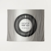 KLANTAFDRUKDIJMEDAL Silver Champion EDITABLE Wandkleed (Voorkant (horizontaal))