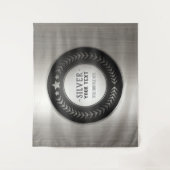 KLANTAFDRUKDIJMEDAL Silver Champion EDITABLE Wandkleed (Voorkant)