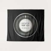 KLANTAFDRUKDIJMEDAL Silver Champion EDITABLE Wandkleed (Voorkant (horizontaal))