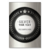 KLANTAFDRUKDIJMEDAL Silver VOEGT UW LOGO TOE Kaart (Voorkant)