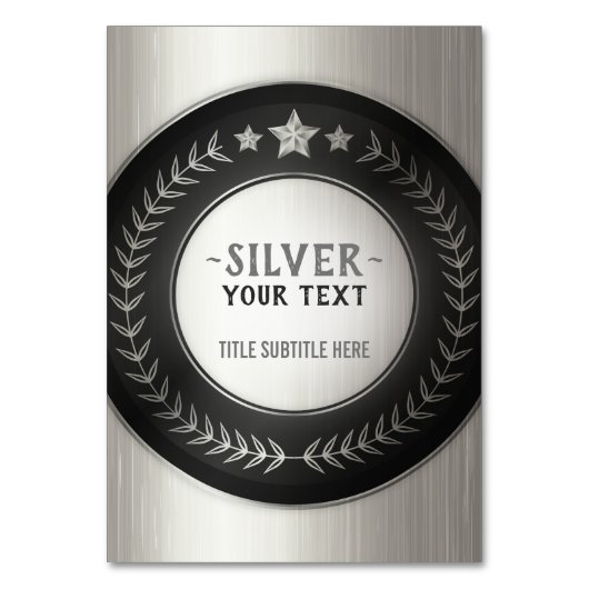 KLANTAFDRUKDIJMEDAL Silver VOEGT UW LOGO TOE Kaart (Voorkant)