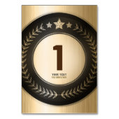 KLANTAFDRUKKING DIJG Goud Tabelnummer EDITABLE Kaart (Achterkant)