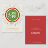 Klantcoupon vakantiewinkel kortingskaartje (Voorkant / Achterkant)