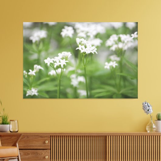 Klante witte Floral Canvas (Insitu (Woonkamer))
