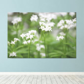 Klante witte Floral Canvas Afdruk (Insitu (Houten vloer))