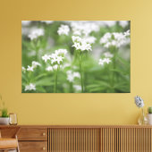 Klante witte Floral Canvas Afdruk (Insitu (Woonkamer))