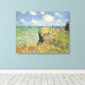Klantelpad bij Pourville door Claude Monet Canvas Afdruk (Insitu (Houten vloer))