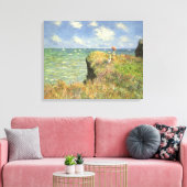 Klantelpad bij Pourville door Claude Monet Canvas Afdruk (Insitu (Woonkamer))