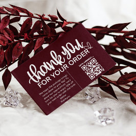 Klanten Bedankt Pakket Inlay QR Code Coupon Visitekaartje