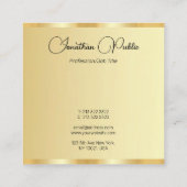 Klanten Calligrafie Script Faux Gold Sjabloon Vierkante Visitekaartje (Achterkant)