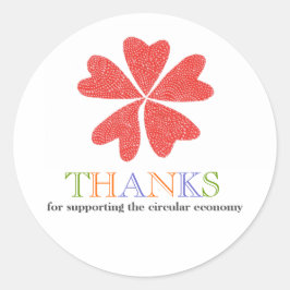 Klanten Circulaire Economie Dank U Ronde Sticker