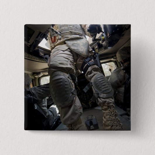 Klanten leren hun konvooprocedures vierkante button 5,1 cm (Voorkant)