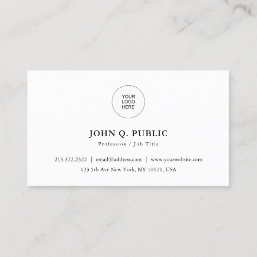 Klanten QR Code Bedrijf Logo Hier Sjabloon Visitekaartje (Achterkant)