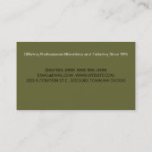 Klanten, vervormingen, trainen, zeemispelen, dagbo visitekaartje (Achterkant)