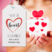 Klanten voor zakelijke warmtewaardering cadeaulabel