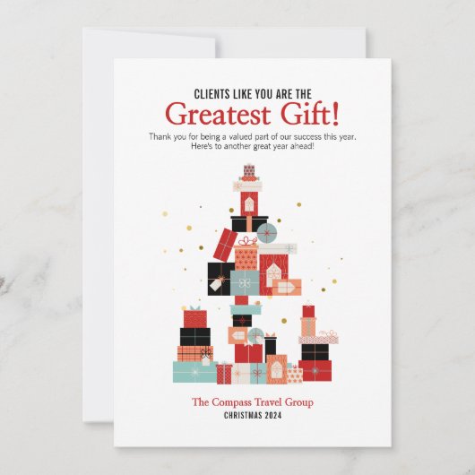 Klanten zijn de grootste cadeau kerst Kaart (Voorkant)