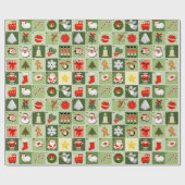 Klantenaftellen voor kerstadvertentiekalender cadeaupapier (Vlak)