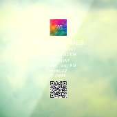 Klantenbedrijfslogo QR-code openingsuren Raamsticker (Vel 3)