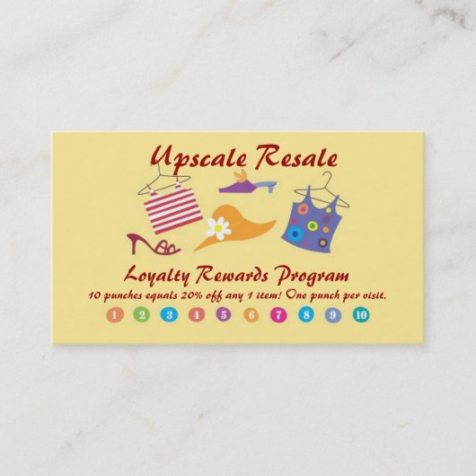 Klantenbeloningen Klantenkaartje (Voorkant)