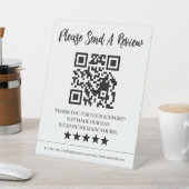 Klantenbeoordeling QR-code feedbackdisplayvoetstuk Reclamebord Met Voetstuk (Insitu)