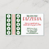 klantenbinding retro pizzeria klantenkaartje (Achterkant)