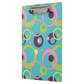 Klantenbord met funky Blue Circles Klembord (Links)
