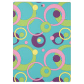 Klantenbord met funky Blue Circles Klembord (Achterkant)