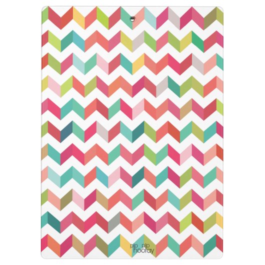 Klantenbord voor hedendaagse Chevron Pattern Klembord (Achterkant)