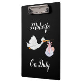 Klantenbord voor midvrouw op dienst klembord (Links)