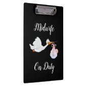 Klantenbord voor midvrouw op dienst klembord (Rechts)