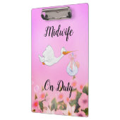 Klantenbord voor midvrouw op dienst klembord (Links)