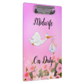 Klantenbord voor midvrouw op dienst klembord (Rechts)