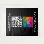 Klantenevenement Seminar Party Logo QR Code Achter Wandkleed (Voorkant (horizontaal))