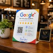 Klantenfeedback Google Review QR-code Reclamebord Met Voetstuk