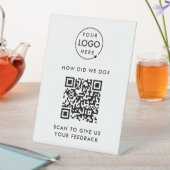 Klantenfeedback QR Code Review Business Rating Reclamebord Met Voetstuk (Insitu)