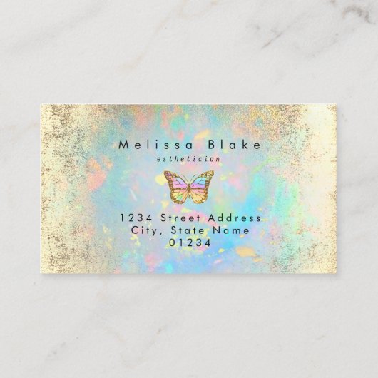 klantenkaart vlinder visitekaartje (Achterkant)